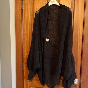 La Bottega di Brunella Black Women's Knit Poncho